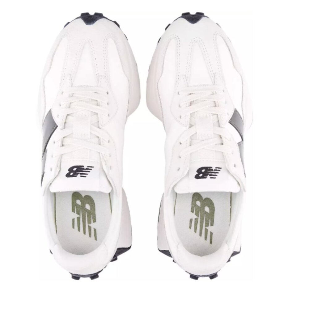 New Balance 327 Women Sneakers Shoes Casual White Moonbeam Olivine various sizes - Picture 7 of 8
